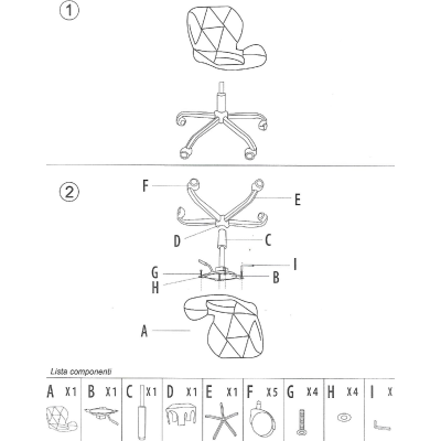 ZOZE-OF καρέκλα γραφείου ΥΦΑΣΜΑ ΡΟΖ / 49x51xH73-84