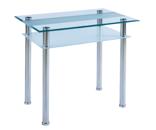JASMINE τραπέζι χρωμίου με τζάμι 60x90xΗ75 JASMINE τραπέζι χρωμίου με τζάμι 60x90xΗ75