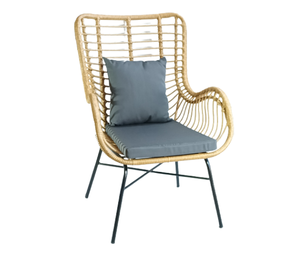 PAPU πολυθρόνα μεταλλική wicker ΦΥΣΙΚΟ, 68x77x100 PAPU πολυθρόνα μεταλλική wicker ΦΥΣΙΚΟ, 68x77x100