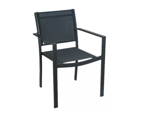 ROKA πολυθρόνα κήπου αλουμινίου ΓΚΡΙ pvc ΓΚΡΙ, 56x53x89 ROKA πολυθρόνα κήπου αλουμινίου ΓΚΡΙ pvc ΓΚΡΙ, 56x53x89
