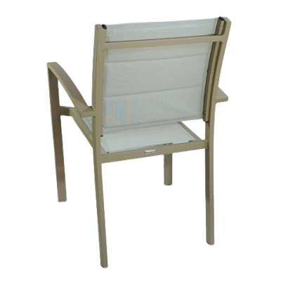 HULIO πολυθρόνα κήπου αλουμινίου MOKA pvc MOKA, 56x53x89