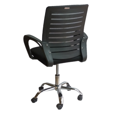 WALL πολυθρόνα γραφείου ύφασμα mesh ΜΑΥΡΗ / 64x49xH92-101