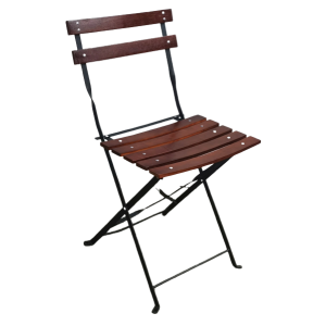 TRADITIONAL-C-WOOD καρέκλα κήπου μεταλλική με ξύλο ΚΑΡΥΔΙ / 38x42xH82
