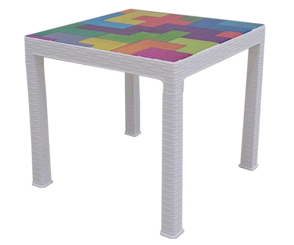 MAMBO-TABLE τραπεζάκι παιδικό pp ΛΕΥΚΟ ΜΕ ΣΧΕΔΙΑ, 48x48xH44 MAMBO-TABLE τραπεζάκι παιδικό pp ΛΕΥΚΟ ΜΕ ΣΧΕΔΙΑ, 48x48xH44