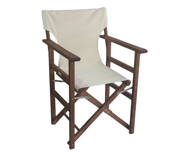 DIRECTOR-ECO πολυθρόνα σκηνοθέτη ξύλινη εμποτισμού ΚΑΡΥΔΙ / 58x55xH90