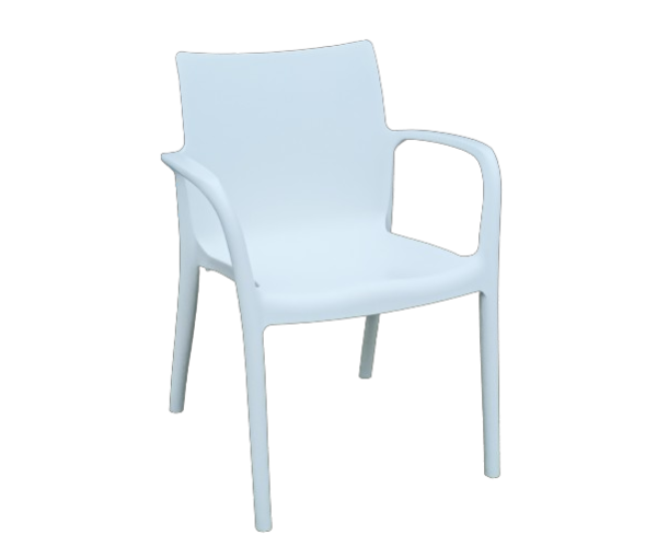 PEDRO πολυθρόνα polypropylene ΛΕΥΚΟ, 62x52xΗ80 PEDRO πολυθρόνα polypropylene ΛΕΥΚΟ, 62x52xΗ80