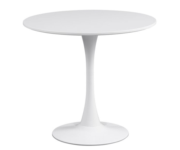 SIMPLE τραπέζι μεταλλικό με επιφάνεια mdf ΛΕΥΚΟ, Φ80xh75 SIMPLE τραπέζι μεταλλικό με επιφάνεια mdf ΛΕΥΚΟ, Φ80xh75