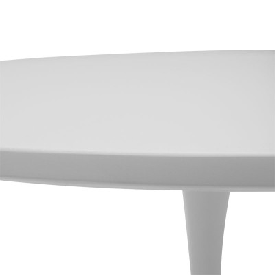 SIMPLE τραπέζι μεταλλικό με επιφάνεια mdf ΛΕΥΚΟ, Φ80xh75