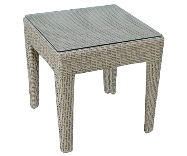 ML-010 τραπεζάκι κήπου αλουμινίου wicker ΕΚΡΟΥ, 46x46xH46 ML-010 τραπεζάκι κήπου αλουμινίου wicker ΕΚΡΟΥ, 46x46xH46