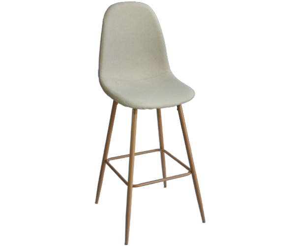 LINA-STOOL σκαμπό ψηλό μεταλλικό ΞΥΛΟ ύφασμα ΕΚΡΟΥ, 44x50x116 LINA-STOOL σκαμπό ψηλό μεταλλικό ΞΥΛΟ ύφασμα ΕΚΡΟΥ, 44x50x116