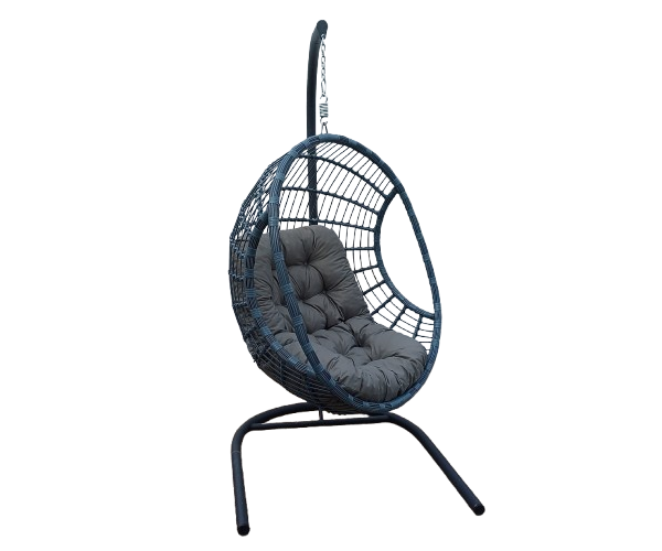 NARA κούνια μεταλλική wicker ΓΚΡΙ, Φ105xΗ130 NARA κούνια μεταλλική wicker ΓΚΡΙ, Φ105xΗ130