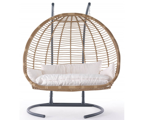 ZUMURUD κούνια μεταλλική wicker ΜΟΚΑ, 127x170xH85 ZUMURUD κούνια μεταλλική wicker ΜΟΚΑ, 127x170xH85