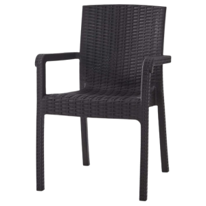 VECTOR πολυθρόνα κήπου polypropylene wicker ΚΑΦΕ / 62x58xH87