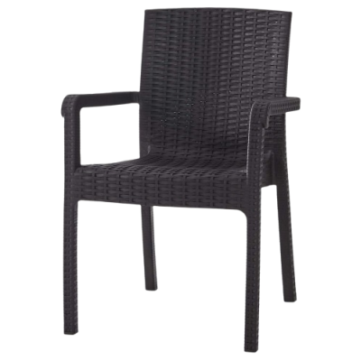 VECTOR πολυθρόνα κήπου polypropylene wicker ΚΑΦΕ / 62x58xH87