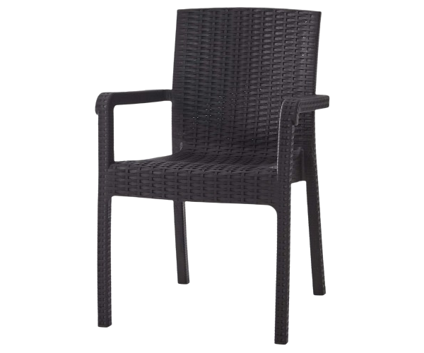 VECTOR πολυθρόνα κήπου polypropylene wicker ΚΑΦΕ / 62x58xH87