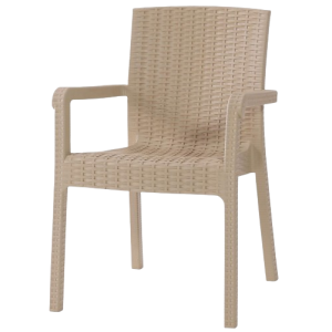 VECTOR πολυθρόνα κήπου polypropylene wicker ΜΟΚΑ / 62x58xH87