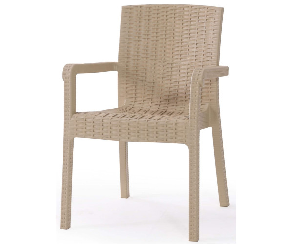 VECTOR πολυθρόνα κήπου polypropylene wicker ΜΟΚΑ, 62x58xH87 VECTOR πολυθρόνα κήπου polypropylene wicker ΜΟΚΑ, 62x58xH87