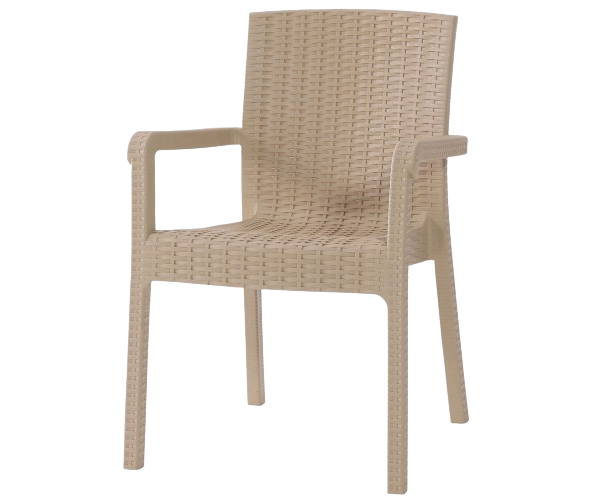 VECTOR πολυθρόνα κήπου polypropylene wicker ΜΠΕΖ / 62x58xH87