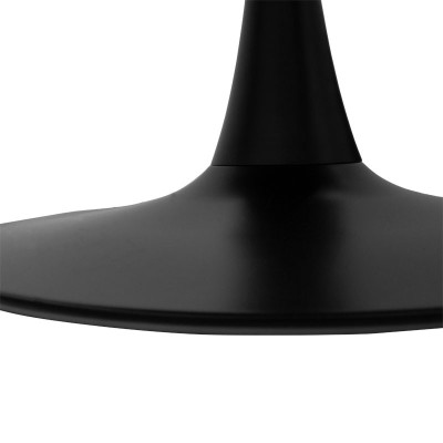 SIMPLE τραπέζι μεταλλικό με επιφάνεια mdf ΜΑΥΡΟ, Φ120xh75