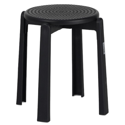 LIME σκαμπό χαμηλό polypropylene ΜΑΥΡΟ / 32x32xH43