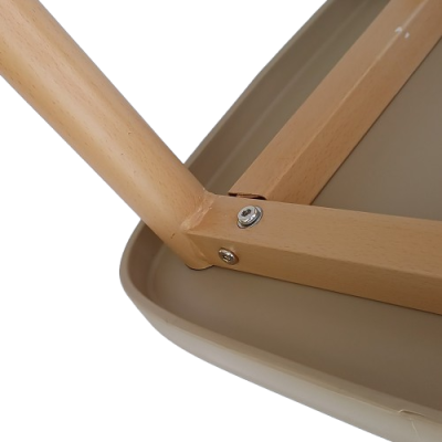 NTALTON-S σκαμπό ψηλό μεταλλικό ΞΥΛΟ polypropylene ΜΟΚΑ / 48x52xH75/108