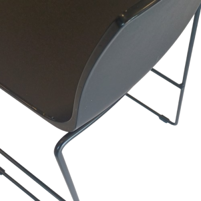 IMOLA-FIX σκαμπό ψηλό μεταλλικό ΜΑΥΡΟ με κάθισμα polypropylene ΜΑΥΡΟ / 49x46xH99