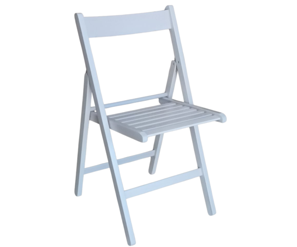 01-BAS καρέκλα πτυσσόμενη ξύλινη WHITE WASH / 43x47xH79