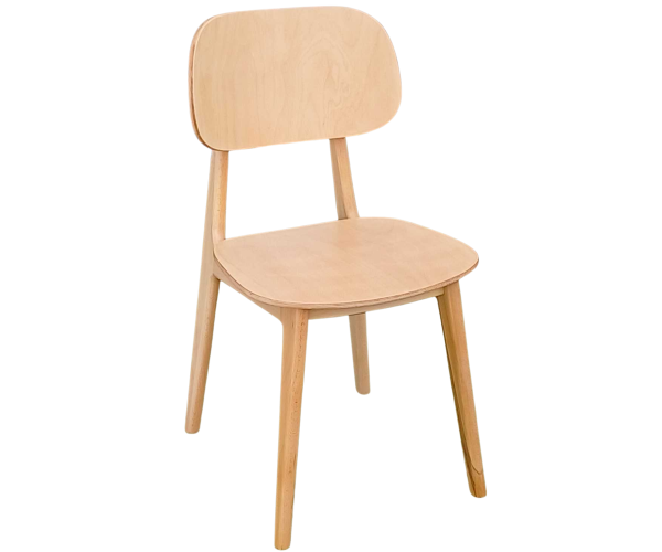 LUNA-1 καρέκλα εσωτερικού χώρου ξύλινη χρώμα ΦΥΣΙΚΟ / 44x47xH84