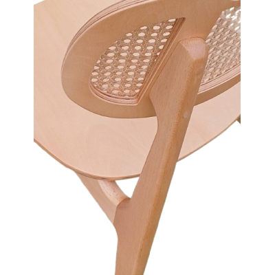 LUNA-4 καρέκλα εσωτερικού χώρου ξύλινη πλάτη ΨΑΘΑ χρώμα ΦΥΣΙΚΟ / 44x47xH84