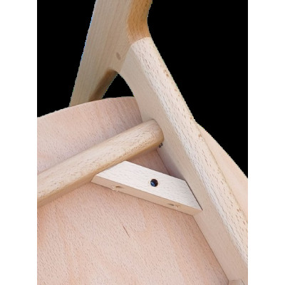 LUNA-1-ST σκαμπό ψηλό με πλάτη ξύλινο ΦΥΣΙΚΟ / 44x48xH104