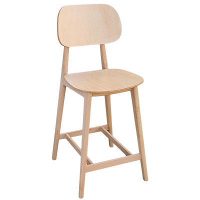 LUNA-1-ST σκαμπό ψηλό με πλάτη ξύλινο ΧΡΩΜΑ ΕΠΙΛΟΓΗΣ / 44x48xH104