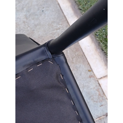 YL-9009B πολυθρόνα εσωτερικού χώρου μεταλλική με τεχνόδερμα ΜΑΥΡΟ / 54x54xH88