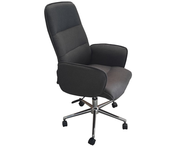 UNI-SOFT-HB πολυθρόνα γραφείου με ψηλή πλάτη ύφασμα ΓΚΡΙ /  65x50x108/118