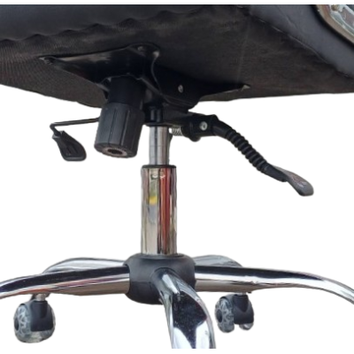 STAMP πολυθρόνα γραφείου διευθυντού δερματίνη ΜΑΥΡΗ / 60x70xΗ120-127