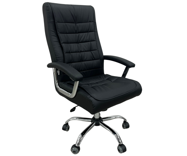 BLANCO πολυθρόνα γραφείου διευθυντού δερματίνη ΜΑΥΡΗ / 78x61xH112-122