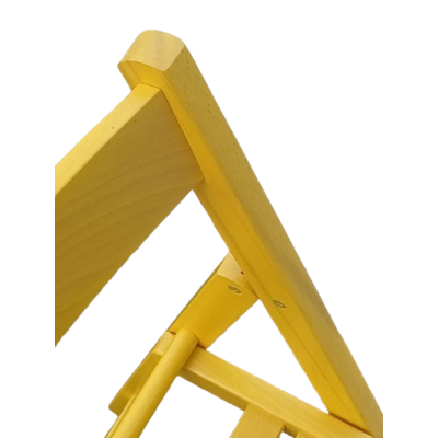 01-BAS καρέκλα πτυσσόμενη ξύλινη χρώμα ΚΙΤΡΙΝΗ / 43x47xH79