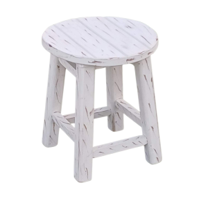 ΣΚΑΛΙΣΤΟ-Η30 σκαμπό χαμηλό ξύλινο ΠΑΤΙΝΑ ΛΕΥΚΗ / 30x30xH30