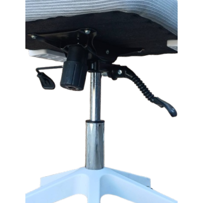 SUMI πολυθρόνα γραφείου σκελετός πλαστικός ΛΕΥΚΟΣ κάθισμα mesh ΓΚΡΙ / 63x60xH121-131