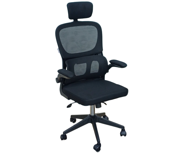 SUMI πολυθρόνα γραφείου σκελετός πλαστικός ΜΑΥΡΟΣ κάθισμα mesh ΜΑΥΡΟ / 63x60xH121-131