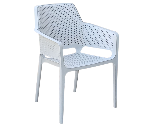 LUKA πολυθρόνα polypropylene ΛΕΥΚΟ / 62x60xH86