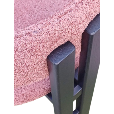ROSE-190 καρέκλα ξύλινη τραπεζαρίας με ξύλινη WENGE κάθισμα ύφασμα teddy ΣΑΠΙΟ ΜΗΛΟ  / 55x59xH84