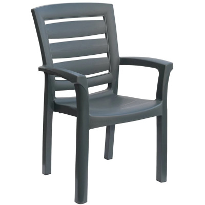 AMAZON MAXI πολυθρόνα κήπου πλαστική ΑΝΘΡΑΚΙ / 59x64xΗ90