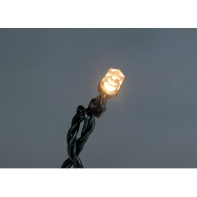 200Led Λαμπάκια Diamond Με Μετασχηματιστή Ip44 Και Χρονοδιακόπτη ,Με Πράσινο Καλώδιο/Θερμό Λαμπάκι , 20 Μέτρα (Kelvin: 2.500 - 2.800)