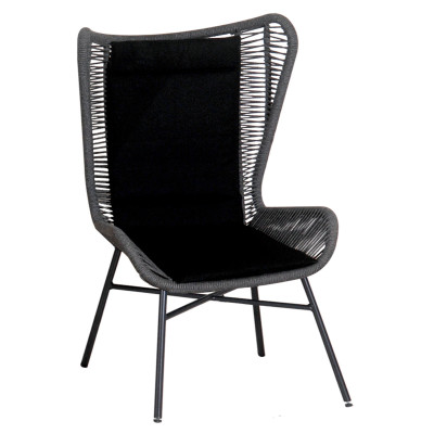 Καθιστικό Σέτ Με Μεταλλικό Σκελετό Και Γκρί Κορδόνι ,Σέτ 5 Τεμαχίων