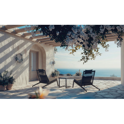 NOSTOS Καθιστικό Σέτ Αλουμινίου ,3 Τεμαχίων 