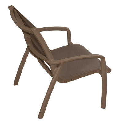 Taupe Καθιστικό Σέτ Πολυπροπυλένιου Με UV Προστασία Και Διάτρητο Ύφασμα Σέτ 4 Τεμαχίων