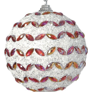 Πλαστική Χριστουγεννιάτικη Μπάλα 8cm , Σέτ 6 Τεμαχίων