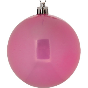 Πλαστική Περλέ Χριστουγεννιάτικη Μπάλα 8cm ,Σέτ/6
