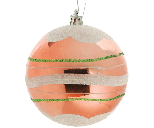 Πλαστική Χριστουγεννιάτικη Μπάλα 10cm ,Σέτ/2 ,2 Σχέδια