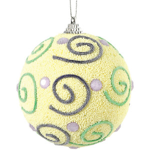 Πλαστική Χριστουγεννιάτικη Μπάλα 10cm ,Σέτ/6